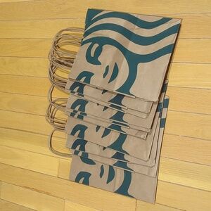 🌿 FREE Lot of 10 Starbucks Paper Bags